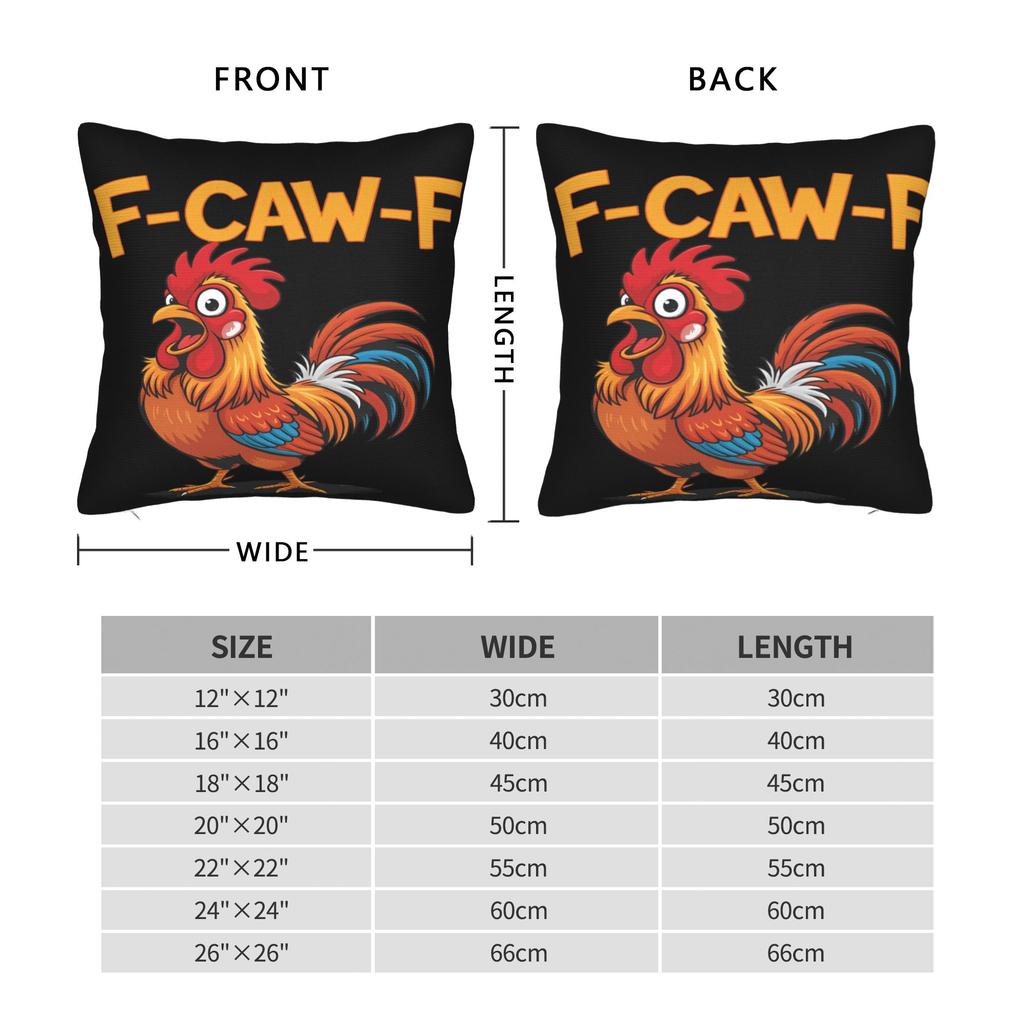 Chicken F-CAW-F Pillow Case Soft Pillow Cover Cute Funny Pillowcases For Sofa Home Decoration
