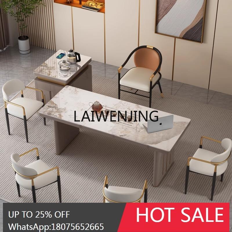 Simple Rock Slab Kung Fu Island Office Tea Tray Integrated Tea Table and Chair Combination Multi-function