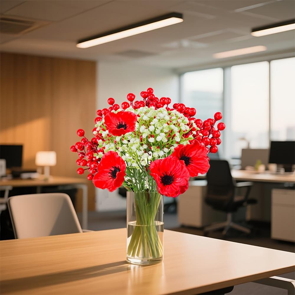 Weihnachten Künstlicher Mohn Heimdeko Pflanzenarrangement