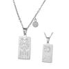 Twelve Constellations Tarot Card Stainless Steel Necklace with Fade-Resistant Pendant