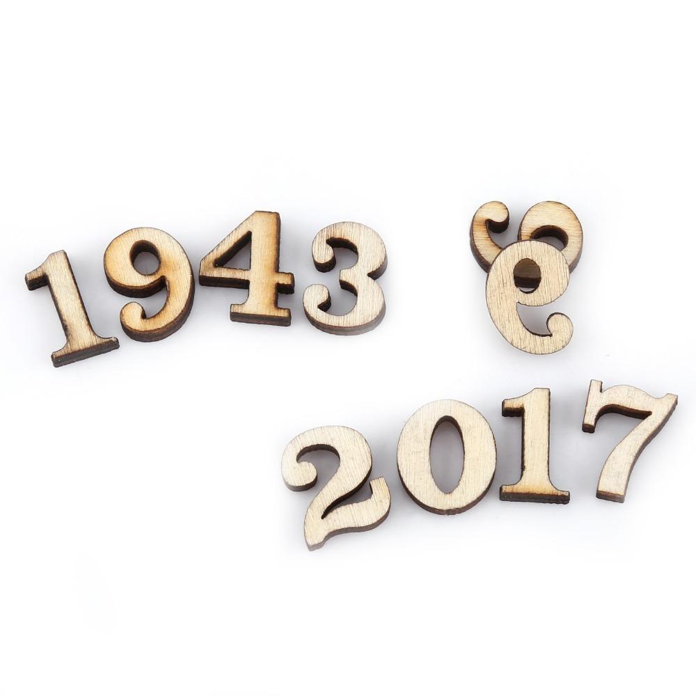 200pcs Brown Wooden Numbers Mixed Wooden Alphabet Wood Handmade DIY Wooden Letters  Craft Projects