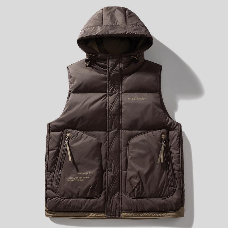 Fashion Autumn Winter Sleeveless Jacket Men Outerwears Hooded Casual Thick Warm Vest