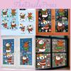 Decorations Christmas Window Pvc Static Sticker Arctic Bear Santa Claus Reindeer