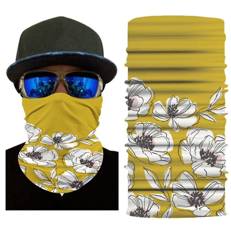 36 stylů multifunkční šátková maska prodyšná poloviční obličejová bezešvá bandana rave maska na obličej