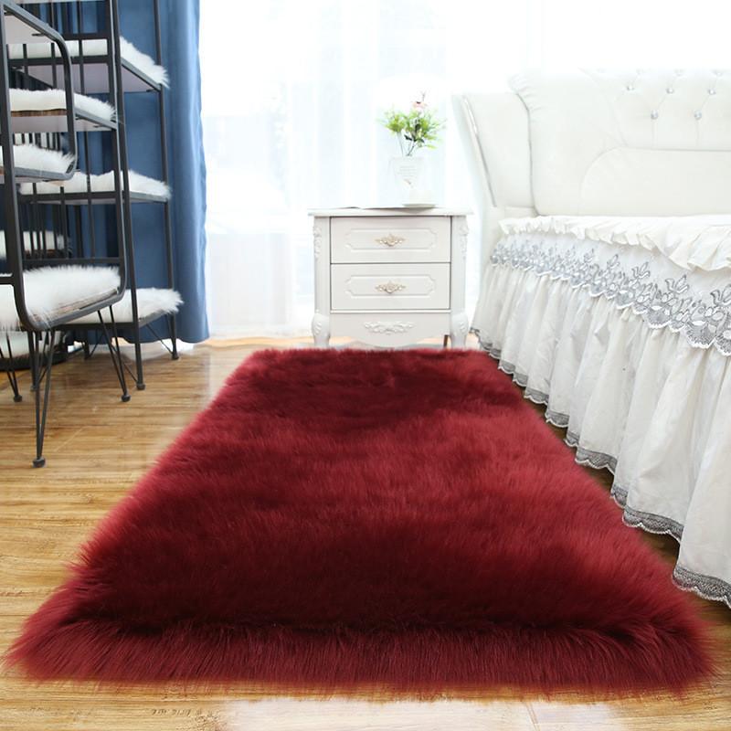 Tappeto Moderno Minimalista Soffice Effetto Lana per Soggiorno e Camera da Letto con Comodità Lavabile in Macchina