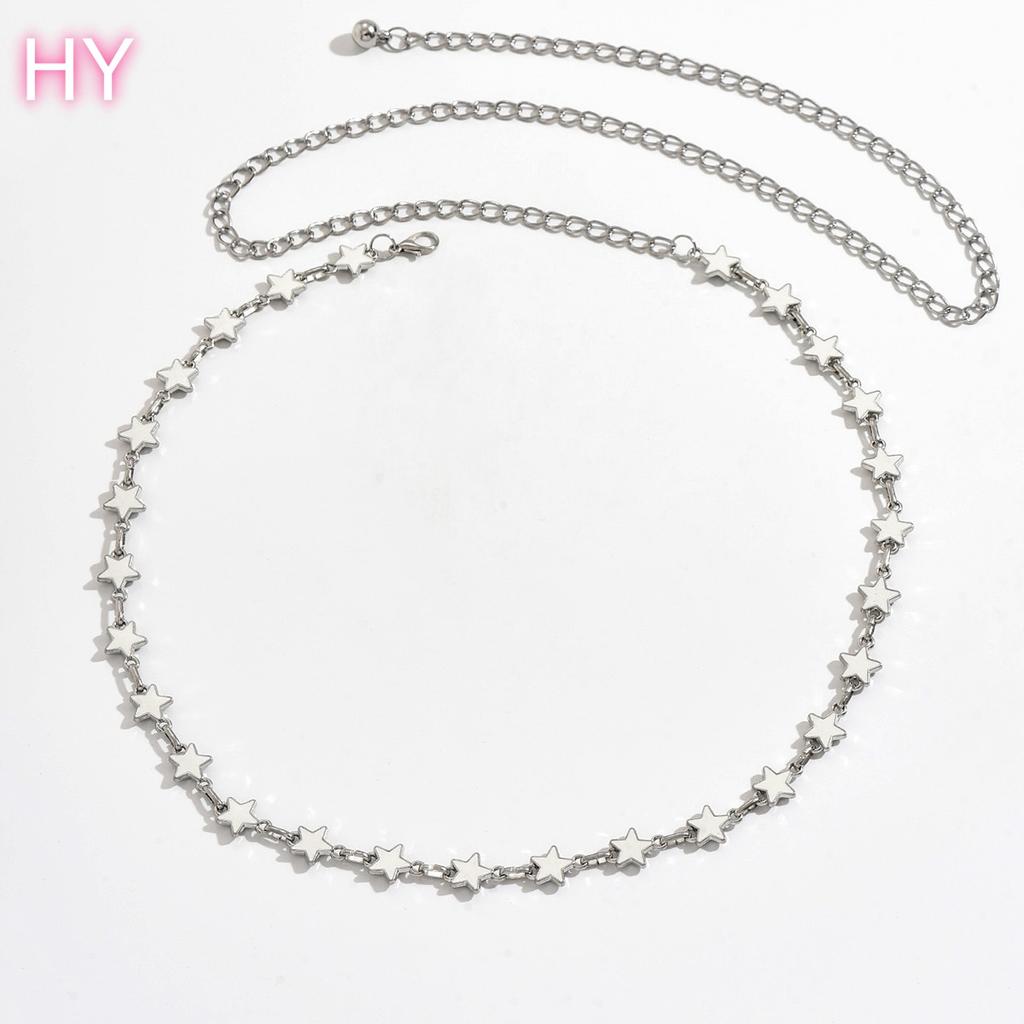 HY  Custom Gold Plated Alloy Rhinestone Flower Fine Beach Sexy Belt Waist Body Chain Jewelry for Women