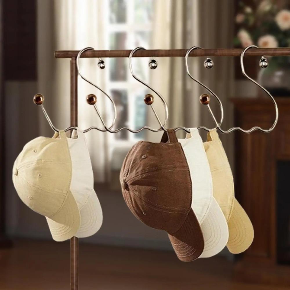 2Pcs Closet Rod Hooks Circle Ring Hat Hanger Scarf Towel Tie Storage Holder  Dresser