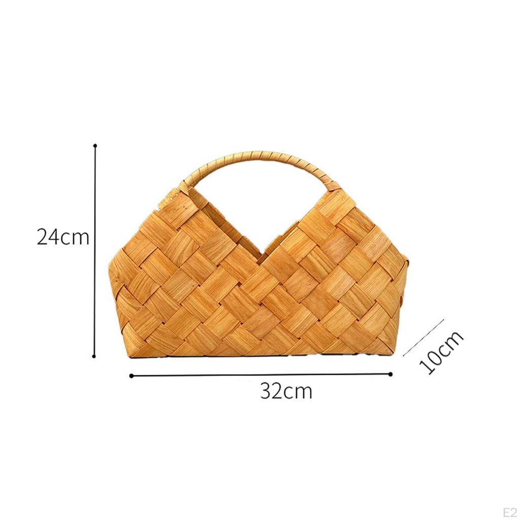 Wedding Flower Girl Basket Arrangement Handbag Container Carrying Rustic