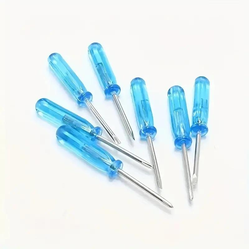 10pcs Blue Mini Screwdriver Set, Toy 2mm Cross Word Repair Tool, Suitable For Exercising Hands-on Ability Small Repair Tool, Cry