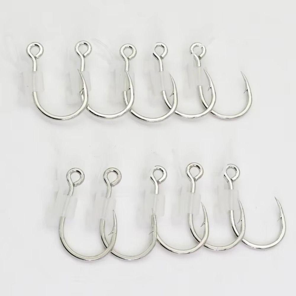 10Pcs High Strength Luminous Live Shrimp Fishing Hooks Fishing Fixed Hooks  Grouper
