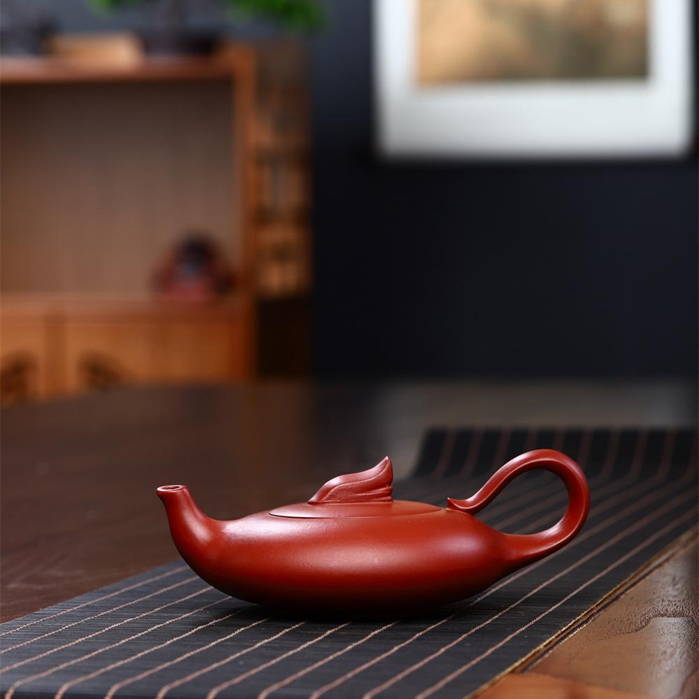 Yixing Handmade Purple Clay Da Hong Pao Teapot - One Sail Smooth Sailing, Household Tea Set Gift