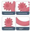 Handheld Multicolor Silicone Baby Ring Teether Anxiety Teething Toys 0-12 Months Chew Beads Sensory Gum Relief Soother Baby