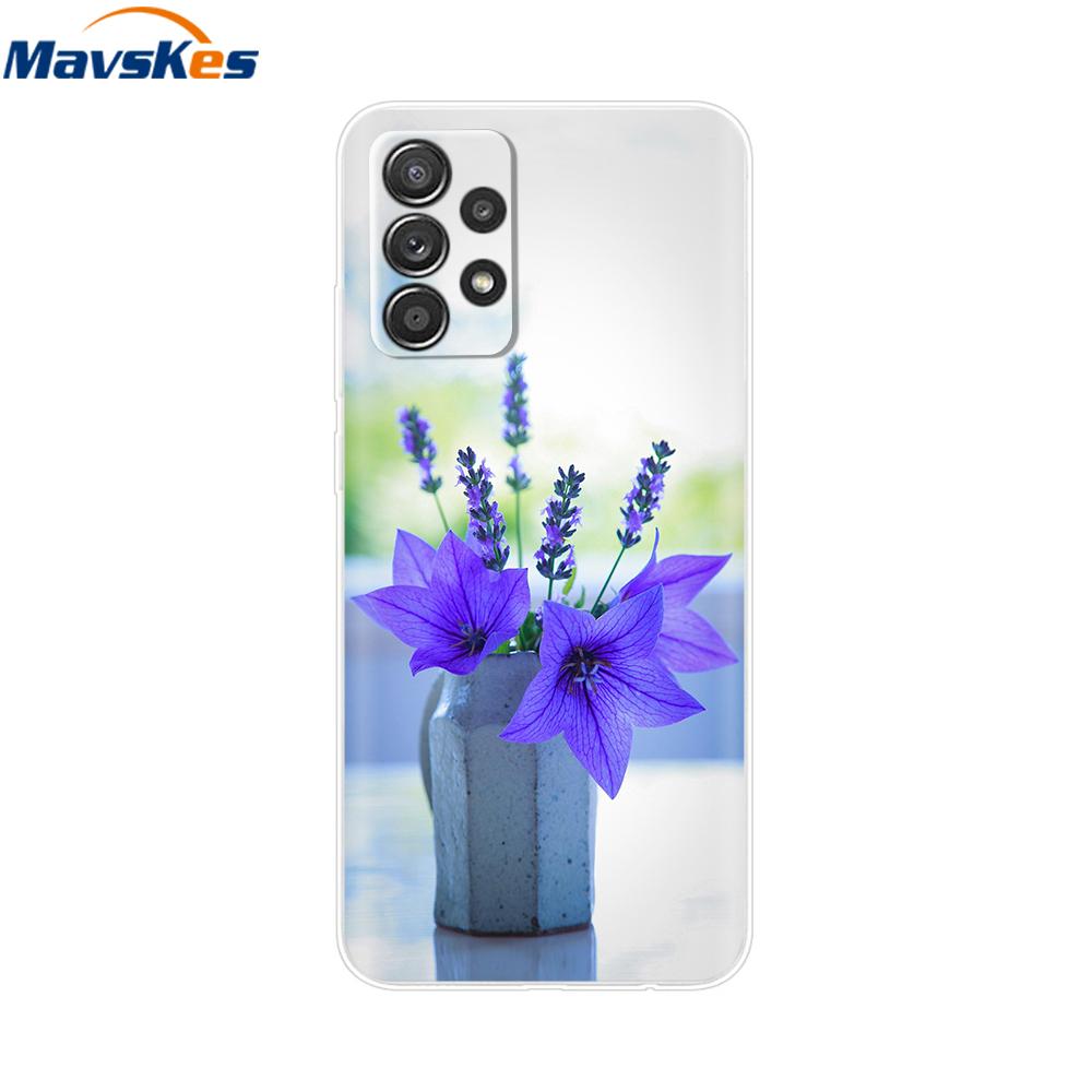 Für Samsung A52S 5G Hülle Niedliche Maus Blume Bemaltes Cover Klare Silikon Handyhülle Für Samsung Galaxy A52 A 52 52S 5G Weiche Taschen
