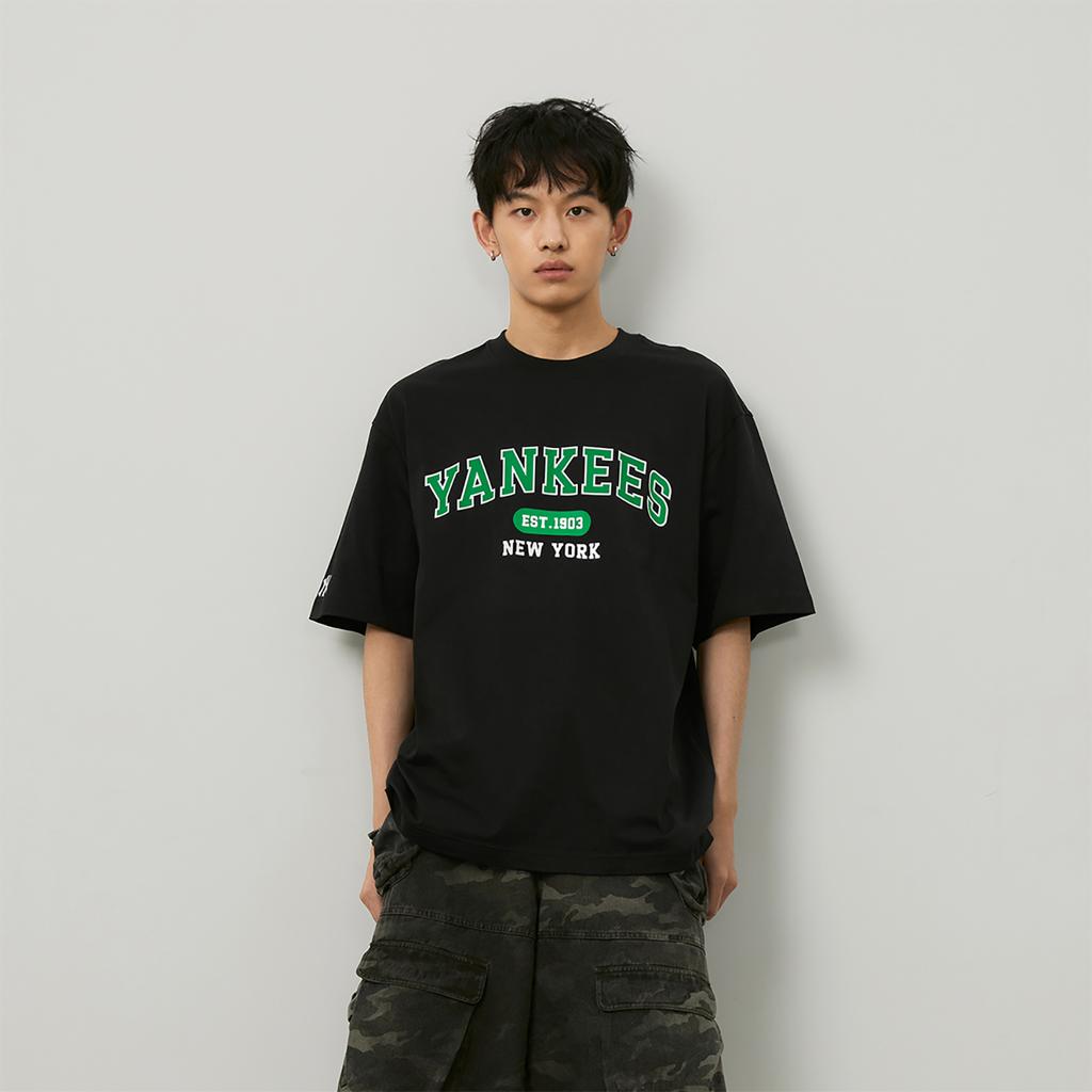 New MLB College Style Series T Shirts Unisex Black 3ATSV0243-50BKS