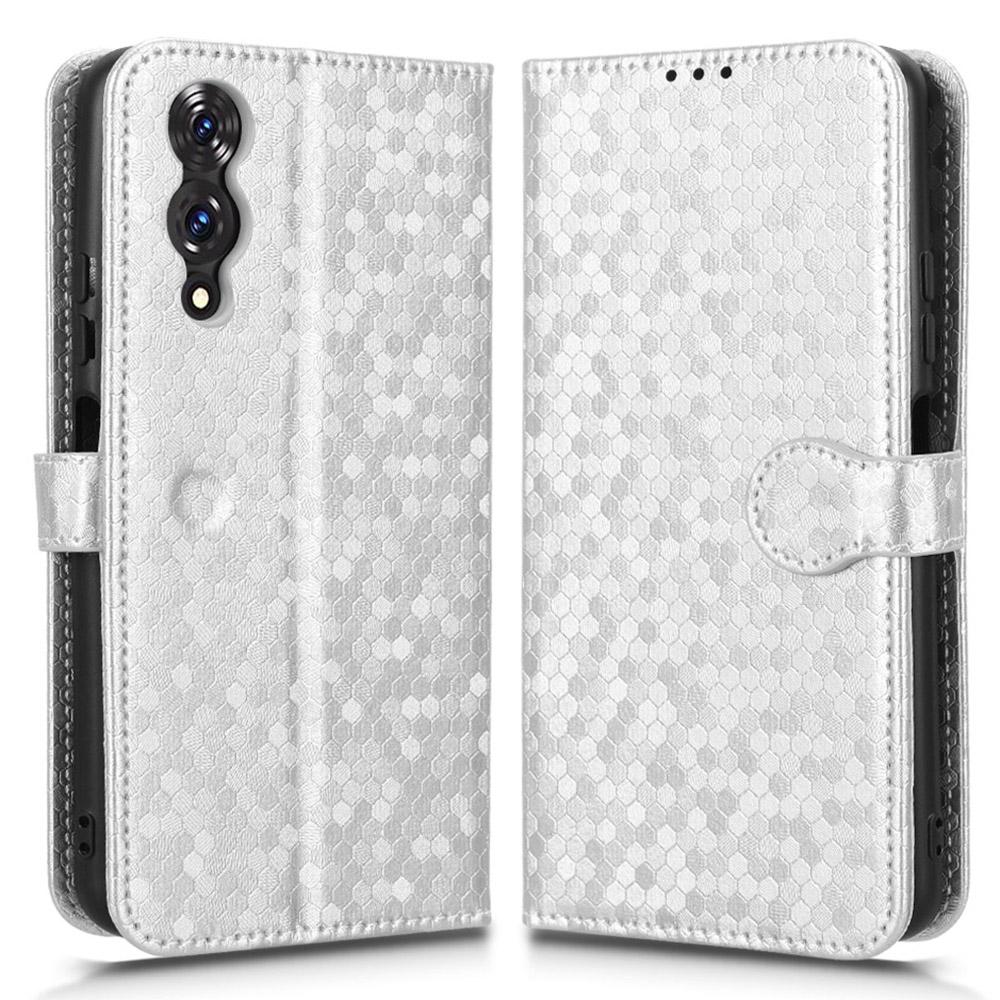 

Для Cubot A10 Чохол-гаманець З точковим візерунком PU Шкіряний чохол для телефону Silver