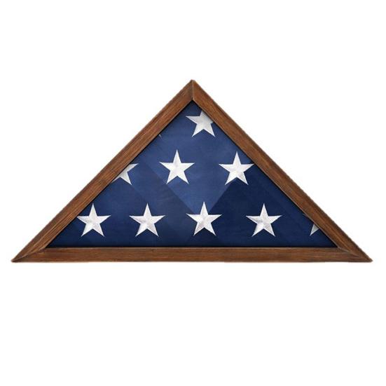 American Flag Display Case Wooden Triangle Flag Holder Smooth Edge Burr Free Rustic Wall Mounted Flag Box Memorial Flag Holder