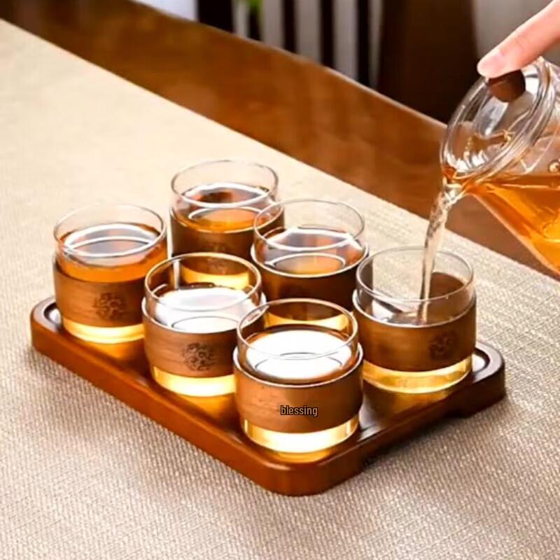 Shangqi Transparent Glass Teacup Set