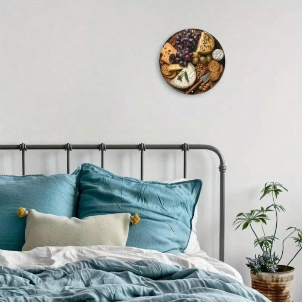 Metal Tin Sign Round Cheese Wall Decor Kitchen Home Retro Art