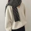 Women's V-Neck Loose Knit Pullover Sweater - Korean Autumn/Winter Style