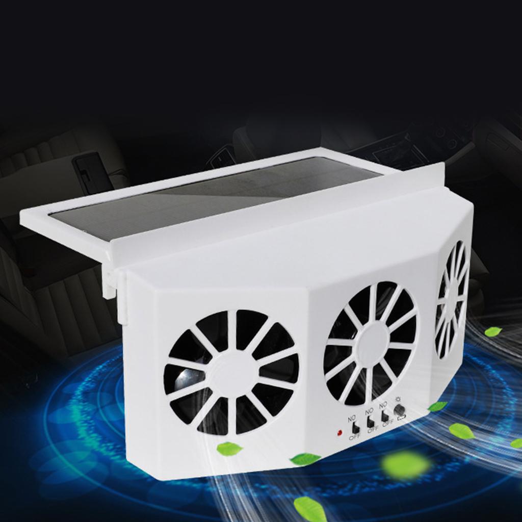 3 Head Coolers Car Fan USB/Solar Energy Cooling Vent Exhaust Portable Car Coolers Fan Exhaust Fan Car Radiator