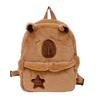 Double Capybara Backpack Girls Go Out Large Capacity Class Plush Schoolbags