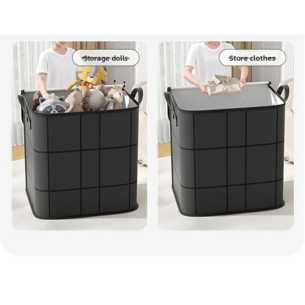 Quilt Storage Bag for Clothes and Bedding, Cotton Quilt Organizing Bag, Black Woven Bag, Capacity for Moving, Packing, Thickening, Extra Large