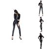 Game Theme Leather Cat Girl Costume For Unisex Halloween Party Cosplay