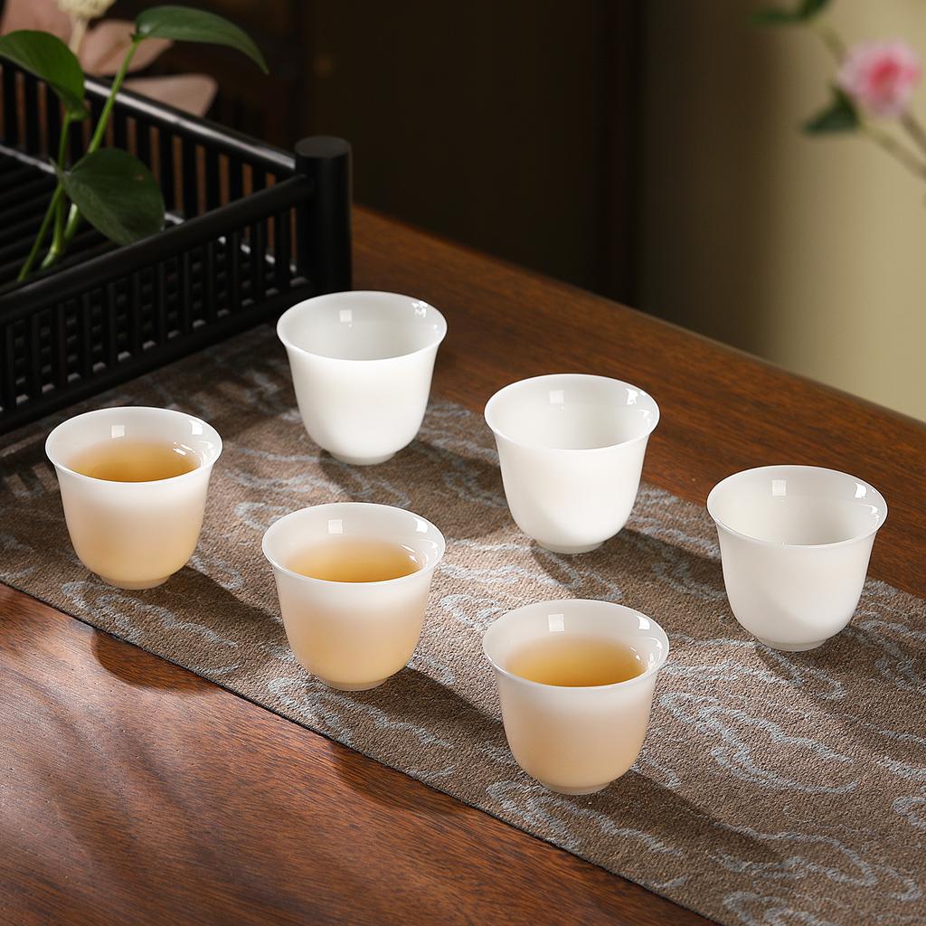 Light Luxury Kung Fu Teacup Small Cup Exquisite Jade Porcelain Ceramic Cup Tea Cup Source