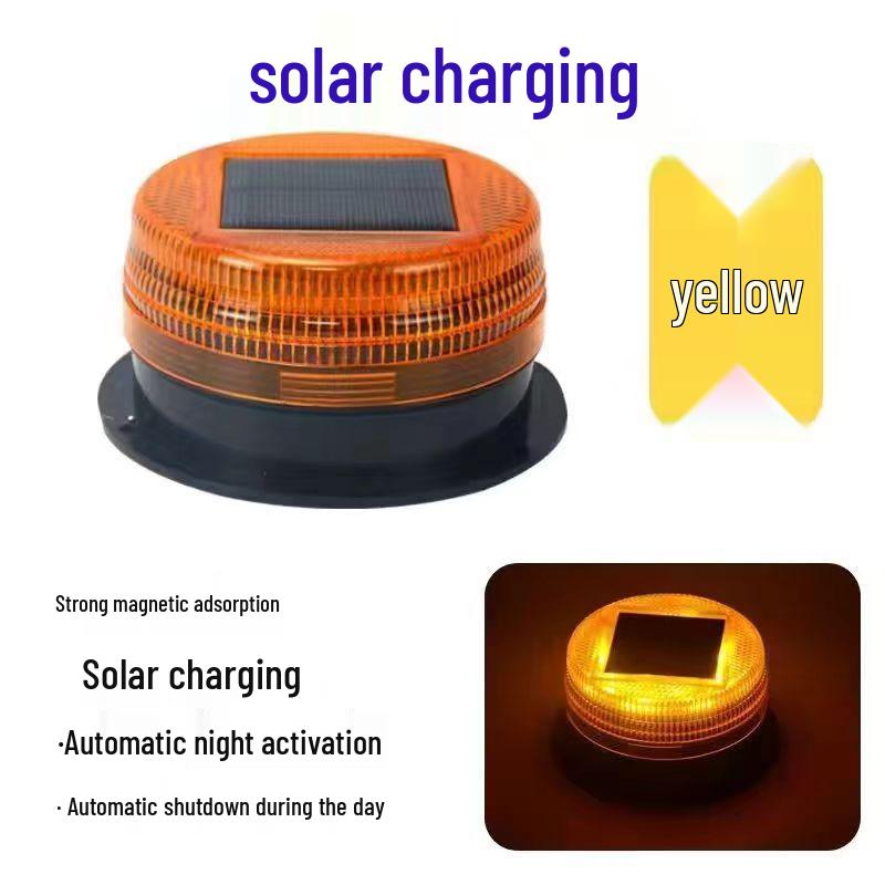 Magnetic LED Solar Strobe Light for Car Roof & Traffic Safety