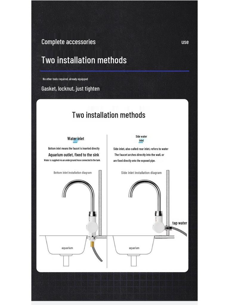 Instant Digital Display Hot and Cold Electric Water Faucet for Household Use