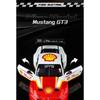 1/24 Ford Mustang GT3 Co-brand Version Alloy Sports Car Model Metal Track Racing Car Vehicle Model Sound and Light Kids Toy Gift