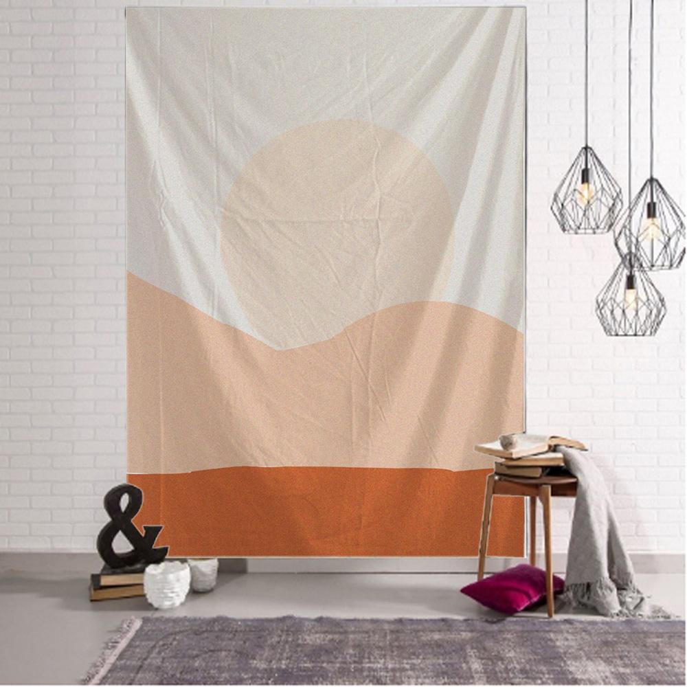 Boho Wall Mandala Wall Art Decor Simple Desert Moonlight Landscape Print Large Wall Tapestry Tapiz