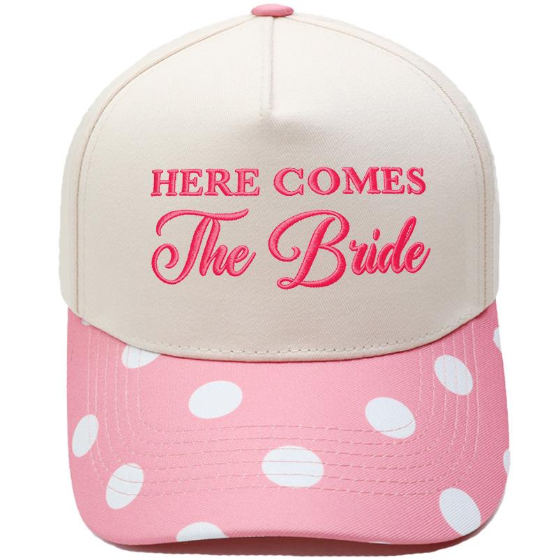 HERE COMES The Bride Embroidery Color Matching Truck Driver Hat Bride Wedding Party Shade Dad Hat