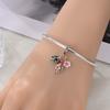 Charms Original Copper Flamingo Flower Pendant Beads Fit Bracelet Diy Fine Gift Women Delicate Jewelry Accessory