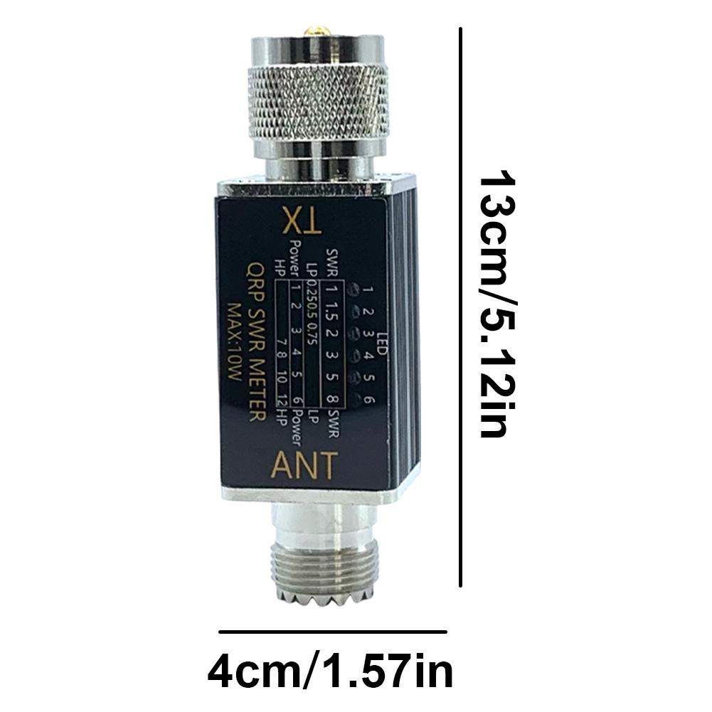 1- 30mhz 10W 6 LED SWR Meter Shortwave SWR Power Meter No Batteries Required LED Indicator SWR Meter for Shortwave Radio