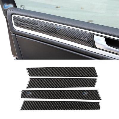 For VW Touareg 2011 2012 2013 2014 2015 2016 2017 2018 Carbon Fiber Car-Styling Interior Window Door Panel Sticker Cover Trim