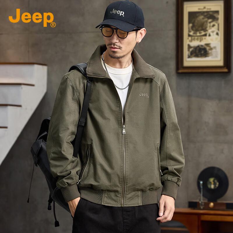 JEEP Men's Loose Fit Pure Cotton Casual Jacket