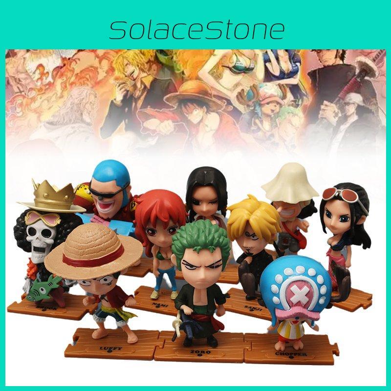 One Piece 10pcs Role Pvc Toy Model Desktop Decoration Children Christmas Gift
