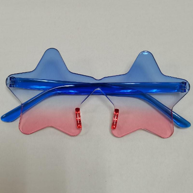 Trendy Multi-Color Star Frameless Sunglasses for Parties & Beach
