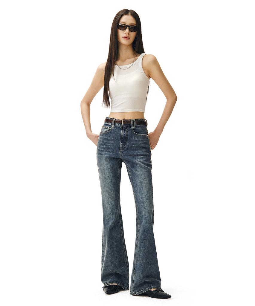Deketeuumeon Signature Slim Flared Jeans Dcwpt005Blueb