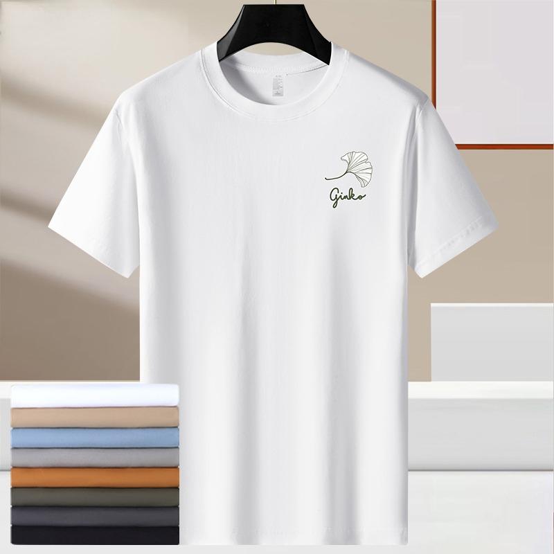 Summer Casual T-shirt for Men with Prints Soft Cotton Fabric