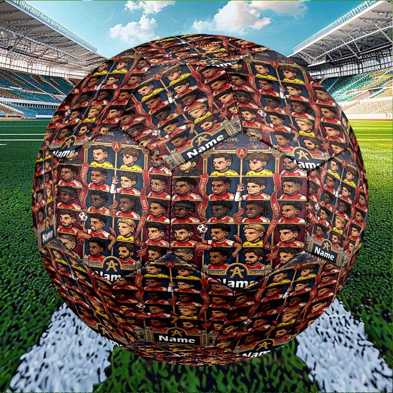 Custom Name Personalized Arsenal F.C Print Size 5 Soccer Ball Training & Match Football, for Team, Kicking, Gift for Football Enthusiasts