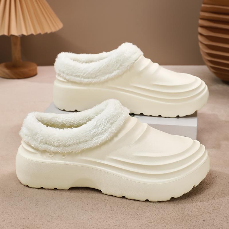 Winter Warm Kitchen Clogs Non-slip Waterproof Restaurant Working Shoes Eva Chef Cotton Slippers Size 36-45
