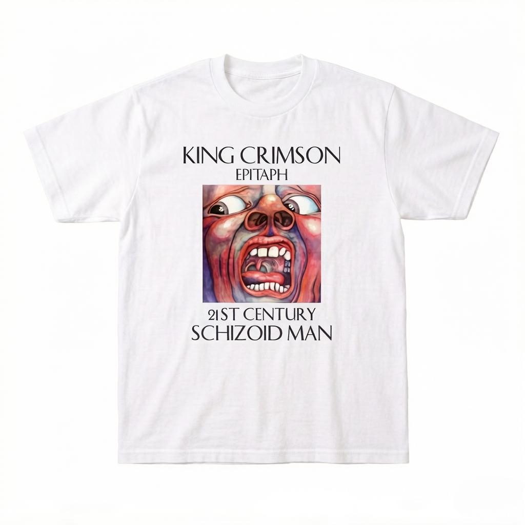 

King Crimson Tshirt Prog Rock ExperiUnisextal Rush Genesis Yes Womens Clothing Short Sleeve Summer Tshirt Fashion Y2K Top Kawaii 4XL