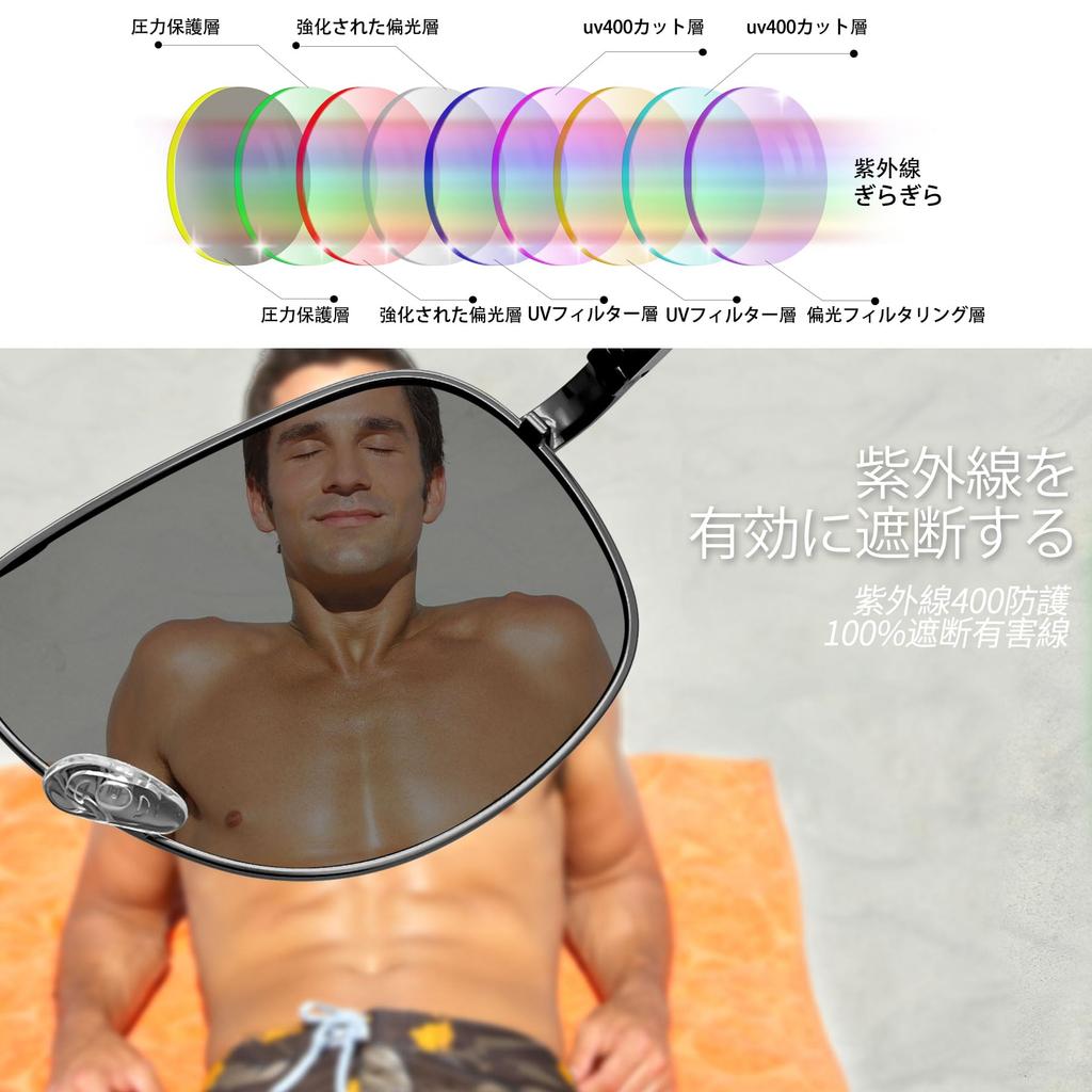 Joopin Sunglasses Aviator Polarized UV Protection Driving Golf Fishing Baseball Gunmetal Women's Men's
