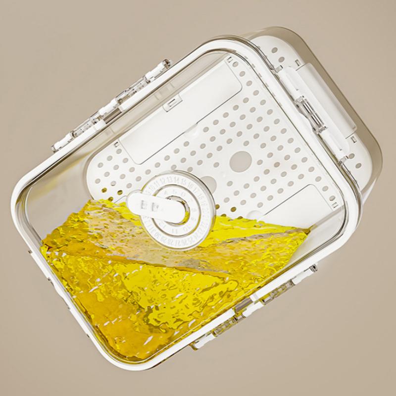 Picnic Box Clear Food Storage with Drain Plate for Easy Outdoor Use
