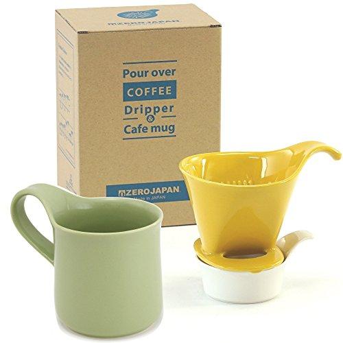 

ZEROJAPAN DMZ-16 YP/AR Coffee Dripper Gift Set L & Cafe Mug (with Tray) Artichoke