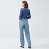 Gu By Uniqlo High Rise Straight Jeans+ec  Long Length 