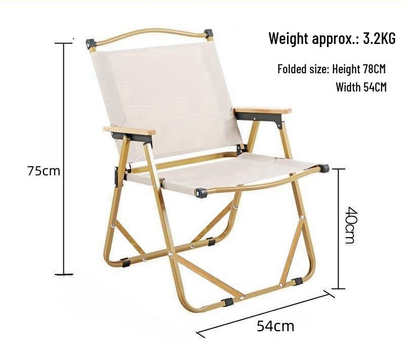 Kermit Reinforced Folding Picnic & Beach Chair with Backrest