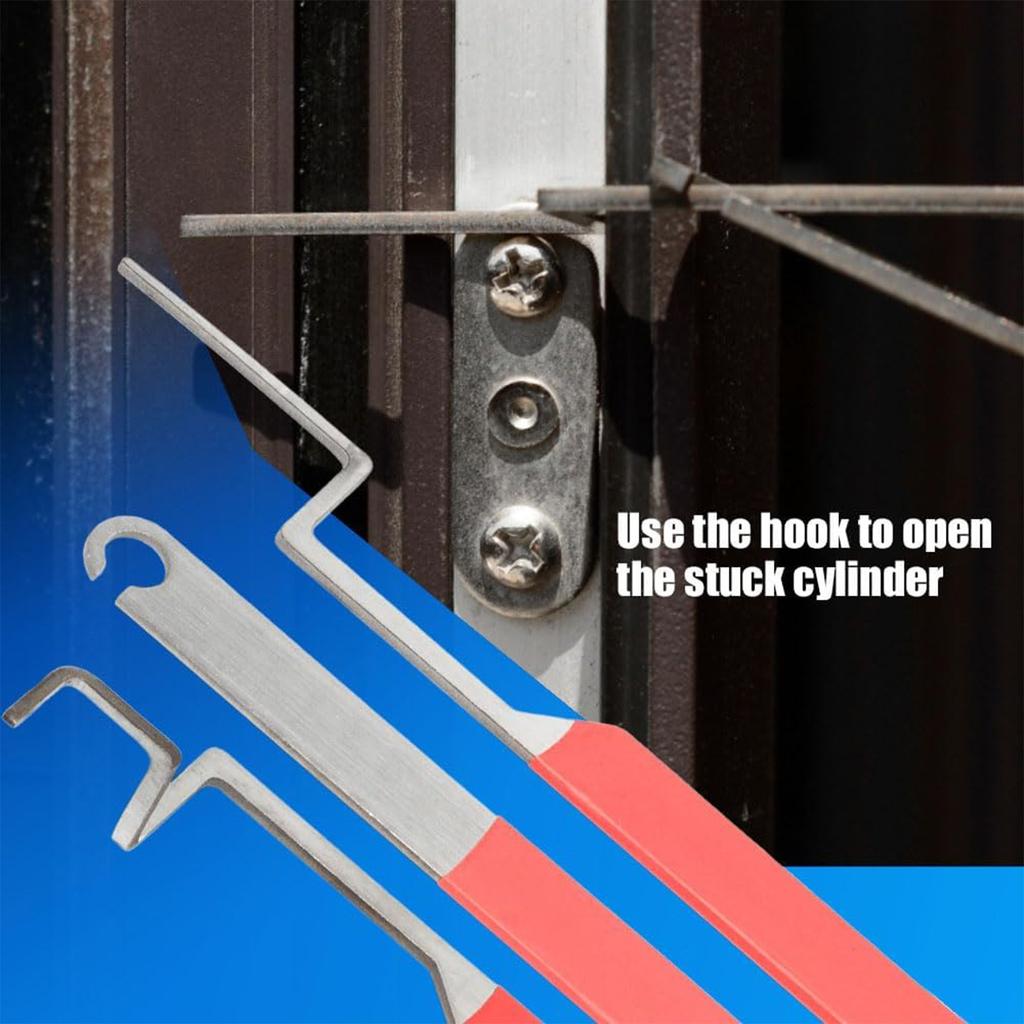 3 Piece Window Opener Tool Kit, Stainless Steel Emergency Tool, Stuck Window Opener Tool, Non-Slip Handle, Home Window Opener Emergency Tool Kit